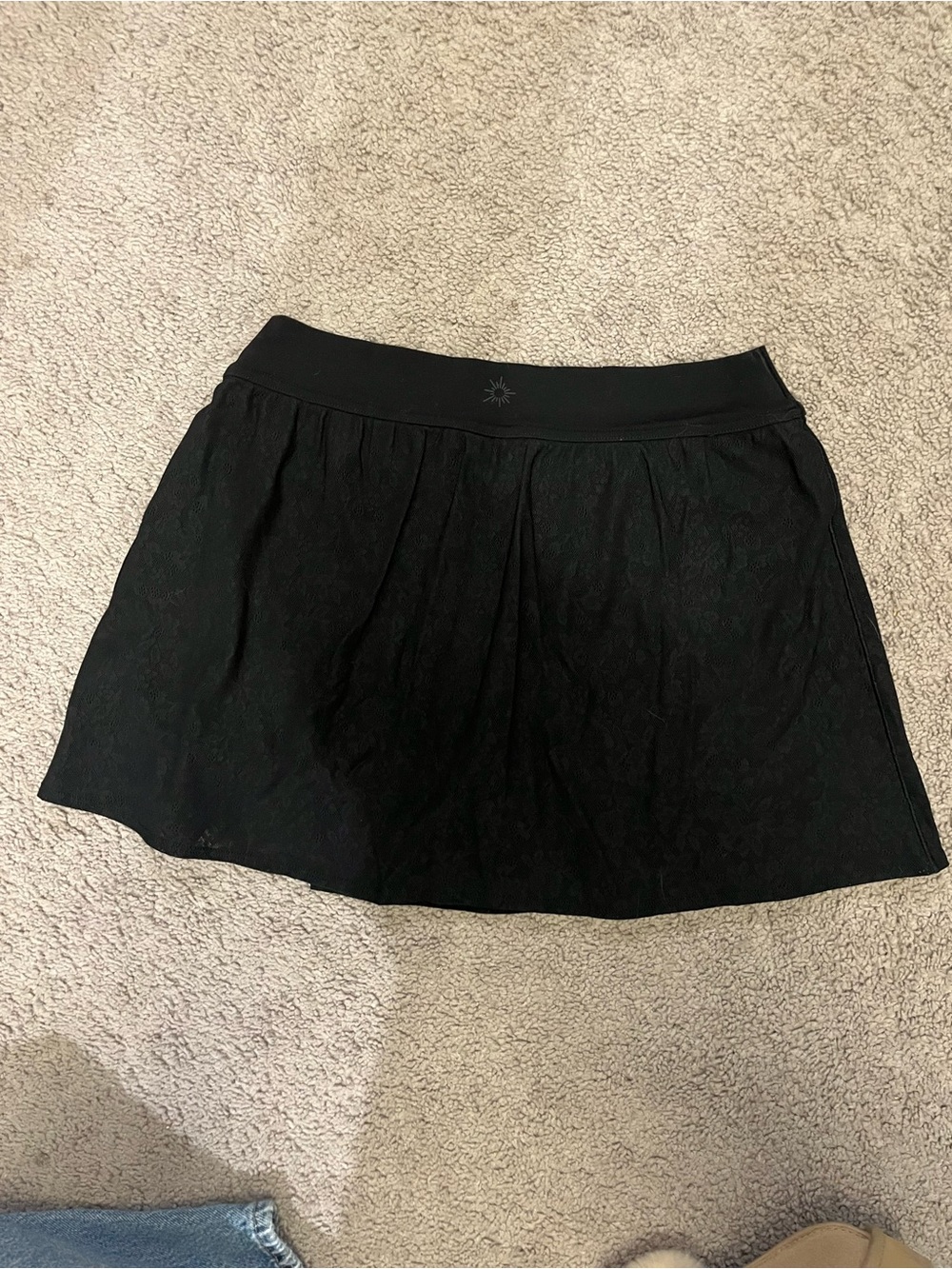 aerie black lace athletic skirt